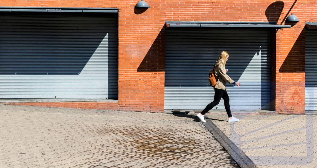 man walking on running bone pavement